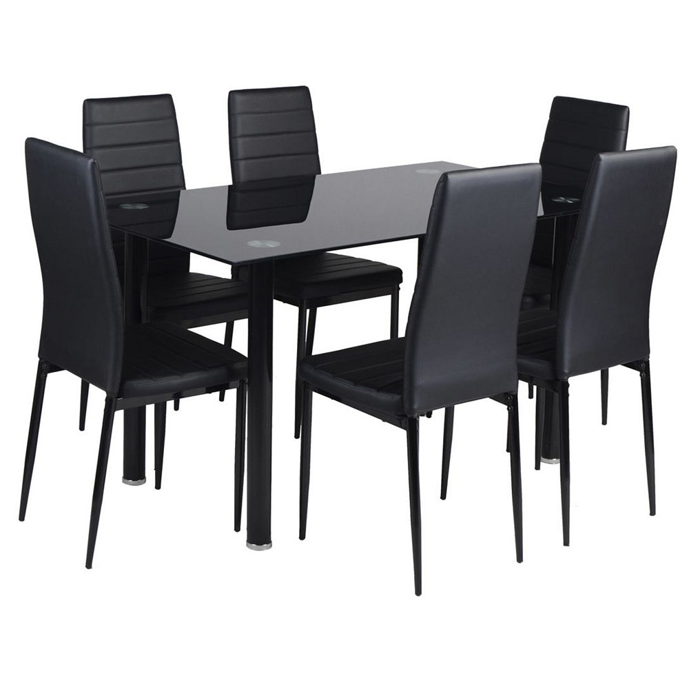 Juego De Comedor 6 Sillas 140x80x76 Easy